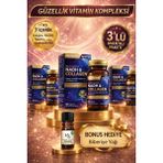 Nutraxin 3 Adet Nadh Kolajen 60 Adet Tablet Tip1-Tip3 Hyaluronik Asit, Elastin,seramid,resveratrol,glutatyon+Hediye Biberiye Yağı