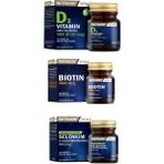 Nutraxin 5000 Mcg 30 Tablet Biotin+Selenium 100MCG 100 Tablet+D3 Vitamini 120 Tablet - --