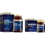 Nutraxin Alpha Lipoic Acid 200 mg 60 Tablet + Biotin 5000 mcg 30 Tablet