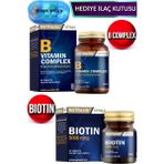 Nutraxin B Complex 60 Vitamin Tablet + Nutraxin Botin 30 Tablet 5000 Mcg + İlaç Kutusu