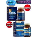 Nutraxin B Complex 60 Vitamin Tablet + Nutraxin Bromelain + Quercetin 30 Tablet + İlaç Kutusu