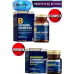 Nutraxin B Complex 60 Vitamin Tablet + Nutraxin Chromium Picolinate 200 Mcg 90 Tablet + İlaç Kutusu