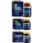 Nutraxin B Vitamin Complex 60 Tablet, Biotin 5000 Mcg 30 Tablet, D3 Vitamini 1000 Iu 120 Tablet - --