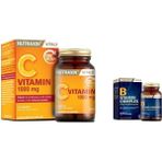 Nutraxin B1, B2, B3, B5, B6, B12 Içeren B Vitamin ve C Vitamin 1000 Mg 30 Tablet - Sade