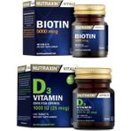 Nutraxin Biotin 30 Tablet+D3 Vitamini 120 Tablet