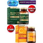 Nutraxin Bromelain Forte 60 Tablet + Vitamin C 1000 mg 30 Tablet
