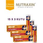 Nutraxin Efervesan - Vitamin C-D-Zinc 15 Tablet 3 Adet - Aromasız