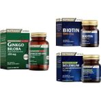 Nutraxin Ginkgo Biloba 60 Tablet + Biotin 30 Tablet+ Selenyum 100 Tablet