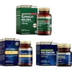 Nutraxin Ginkgo Biloba 60 Tablet + Vitamin Max (C,D,Zinc) 60 Tablet + Selenium 100 Mcg 100 Tablet