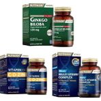 Nutraxin Ginkgo Biloba 60 Tablet + Vitamin Max (C,D,Zinc)60 Tablet +Men's Multivitamin 60 Tablet