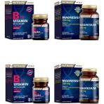 Nutraxin Magnezyum 250 Mg 60 Tablet 2 Adet, B12 Vitamini 1000 Mcg 60 Dilaltı Tableti 2 Adet