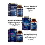 Nutraxin Magnezyum Complex 60 Tablet + Men's & Kadın Multivitamin Mineral Complex 60 Tablet - 3 Ürün