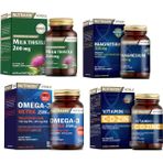Nutraxin Milk Thistle 60 Tablet+Omega 3 Ultra 2500 Mg 30 Kapsül+Vitamin Max 60 Tablet+Magnesium 60 Tablet
