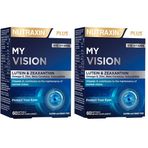 Nutraxin My Vision | Lutein, Zeaksantin, Vitamin C, E, Çinko ve Selenyum | Göz Sağlığı ve Görme Fonksiyonu Desteği | 60 Tablet | Şeker ve Gluten İçermez (2 paketi)