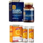 Nutraxin Ocean Nutraxin C Vitamini 28 Çiğneme Tableti + B Vitamin Complex 60 Tablet