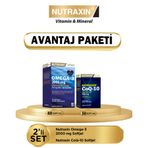 Nutraxin Omega-3 2000 mg 60 Kapsül Balık Yağı + Koenzim Q10 30 Kapsül