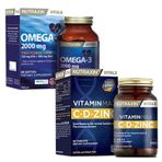 Nutraxin Omega-3 2000 mg & Vitamin Max C- D- Zinc