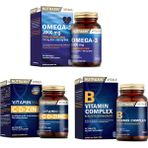 Nutraxin Omega 3 Balık Yağı 2000 Mg 60 Kapsül + Vitamin Max (c,d,zinc)60 Tablet + B Vitamini 60 Tablet