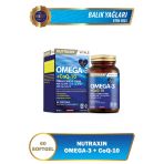 Nutraxin Omega-3 + Coq10 60 Kapsül | 1300 Mg Balık Yağı | Epa & Dha Destekli