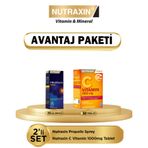 Nutraxin Propolis 30 ml Sprey + Vitamin C 1000 mg 30 Tablet