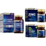 Nutraxin Saç Ve Tırnakların Korunması Için Keratin Formula + Çinko + Vitamin D3