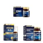 Nutraxin Seti | Vitals Zinc 15 mg 100 Tablet x1 + D3K2 Vitamin 30 Ml x1 + Magnesium Complex 60 Tablet x1