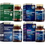 Nutraxin Takviye Seti Magnesium Complex-Bromelain-Men's Multivitamin-Women's Multivitamin