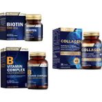 Nutraxin Takviyesi 1050 mg 30 Tablet + B Vitamin Complex 60 Tablet + Biotin 5000 Mcg 30 Tablet