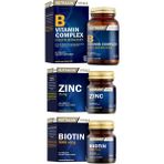 Nutraxin Vitals B Vitamin Complex 60 Tablet, Çinko 15 Mg 100 Tablet, Biotin 5000 Mcg 30 Tablet - --