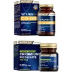Nutraxin Vitamin Max ( C ,d , Zinc ) 60 Tablet + Krom Minerali Içeren Gıda Takviyesi 90 Tablet - Sade