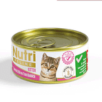 Nutri 85 gr Feline Kıyılmış Tavuk Etli ve Ton Balıklı Tahılsız Yavru Kedi Konservesi
