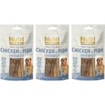 Nutri Canın Chicken Fish 3 Adet Tavuk Balık Köpek Ödülü 80 gr