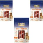 Nutri Canin Rawhide Ördek Eti Sarılı Kemik Köpek Ödülü 80 gr x 3 Adet et