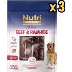 Nutri Canin Rawhide Sigir Eti Sarili Orta/büyük Irk Köpek Kemik Ödülü 120 gr x 3 Adet