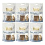 Nutri Feline 6 Adet %95 Tavuk ve Balık Etli Snack 50 gr Kedi Ödül Maması