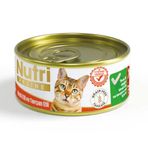 Nutri Feline 85 gr 6 Adet Hindi Etli ve Tavşanlı Tahılsız Yetişkin Kedi Konservesi