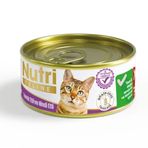 Nutri Feline Kıyılmış Tavuk Etli ve Hindi Etli Tahılsız 85 gr Yetişkin Kedi Konservesi
