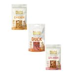 Nutri Feline Mix Kedi Ödül Maması 3x50g (Peynirli Tavuk,%95 Ördek, Somonlu)