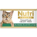 Nutri Feline Tahılsız Ton Balıklı Tavuk Etli ve Ciğerli 12x85 gr Kedi Konserve