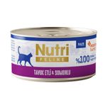 Nutri Feline Tavuk Eti ve Somonlu Tahılsız 70 gr Kedi Konservesi
