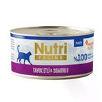 Nutri Feline Tavuk Etli Somonlu Tahılsız 70 gr Kedi Konservesi