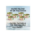 Nutri Feline Tavuk Etli Ton Balıklı 6x85 gr Yavru Kedi Konserve Yaş Mama