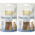 Nutri Feline Tavuk ve Balık Etli Snack 2x50 gr Kedi Ödül Maması