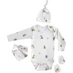 Nutria Yenidoğan Bebek Seti - Bebek Pijama - 0 - 3 Ay - Beyaz