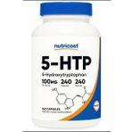Nutricost 5-HTP 100mg, 240 Vegetarian Capsules (5-Hydroxytryptophan) - Non-GMO (Renksiz)