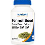 Nutricost Fennel Seed 4,000 Mg 240 Capsules - Aromasız