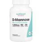 Nutricost Women D-Mannose With Cranberry Extract 90 Capsules - Aromasız