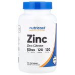 Nutricost Zinc Citrate 50 Mg 120 Caps