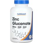 Nutricost Zinc Gluconate 240 Vegetarian Capsules (50mg) - Gluten Free