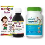 Nutrigen Üzüm Çekirdeği Ekstresi 200 ml Şurup + Velavit V-Firstect Kids with Colostrum Beta Glucan 30 Çiğneme Tableti